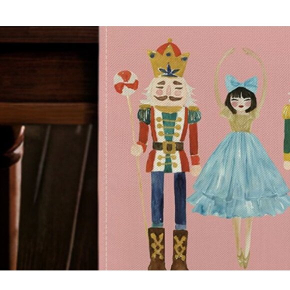 Pink Nutcracker Table Runner Christmas Decor Decorative Cloth Holiday Decoration - Picture 5 of 7